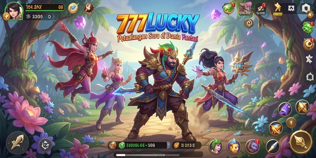 Tampilan menarik dari gameplay petualangan dalam 777LUCKY.