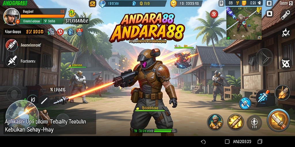 Tampilan utama ANDARA88 dengan berbagai fitur utility yang menarik.