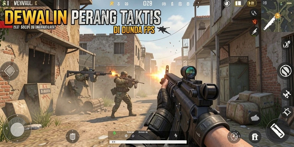 Gameplay seru DEWALIN dengan aksi tembak-menembak intens.