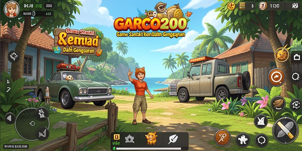Tampilan gameplay seru dari GARCO200 yang penuh warna.