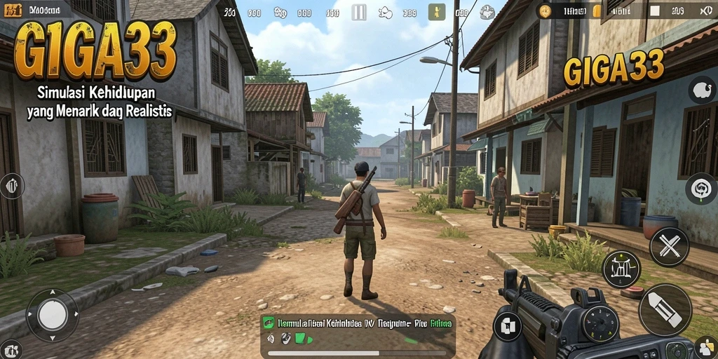 Tangkapan layar GIGA33 menampilkan interaksi karakter dalam gameplay yang mendalam.