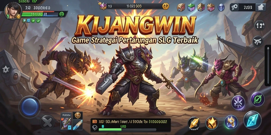 Screenshot menunjukkan aksi pertempuran strategis dalam KIJANGWIN.