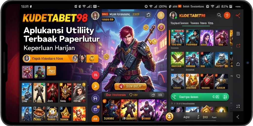 Tampilan interaktif dan intuitif aplikasi KUDETABET98 untuk kebutuhan harian.