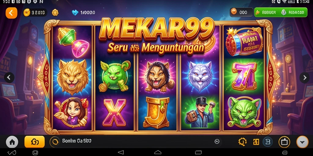 Screenshot gameplay MEKAR99 yang menunjukkan berbagai pilihan slot menarik.