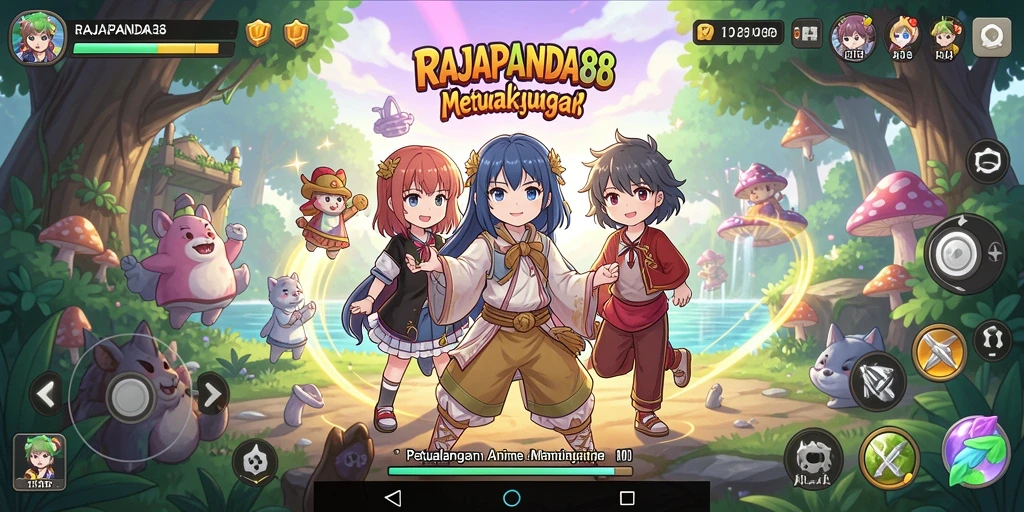 Tangkapan layar RAJAPANDA88 menampilkan karakter anime dalam aksi menarik.