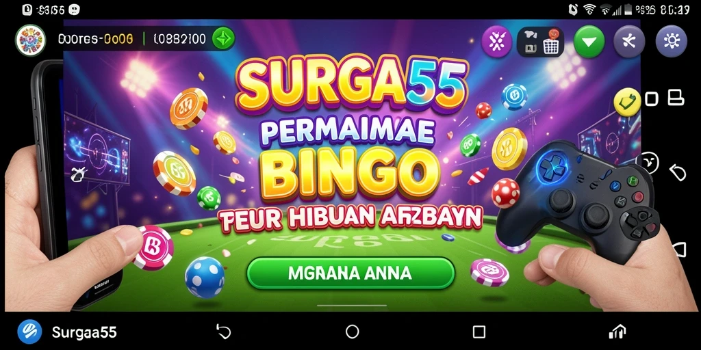 Tampilan gameplay Bingo dari aplikasi SURGA55 yang mengasyikkan.