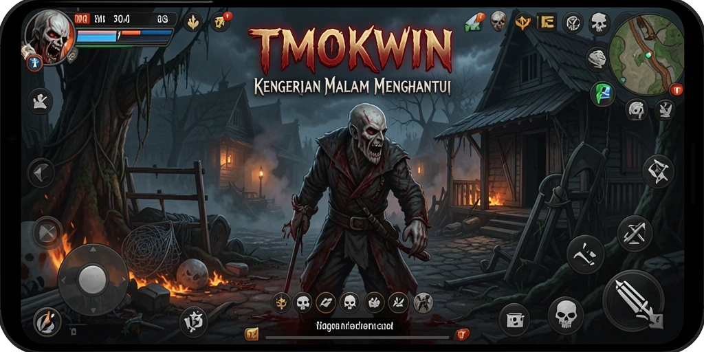 Tampilan gameplay TMOKWIN yang mencekam dan menegangkan.