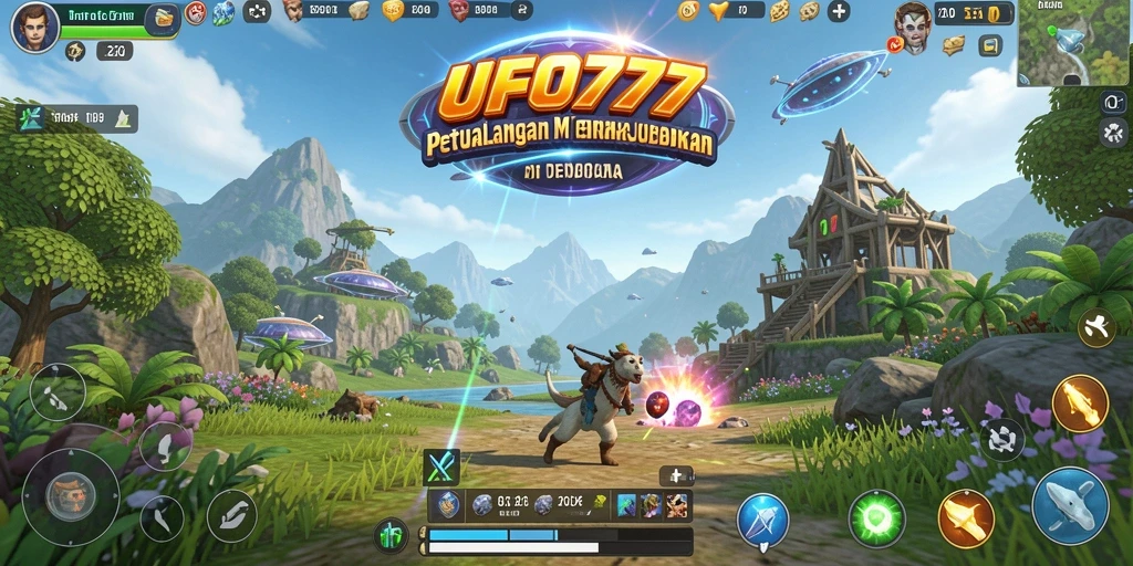 Screenshot gameplay Open World UFO777 menunjukkan eksplorasi yang mendalam.